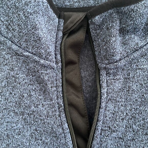 Beverly Hills Polo Club Men's (XL) Fleece Blue & Black 3/4 Zip Pull Over - Picture 4 of 10
